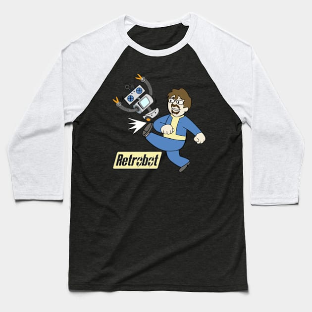 Retrobot Don Kick Baseball T-Shirt by Number1Robot